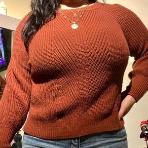 Burnt orange sweater